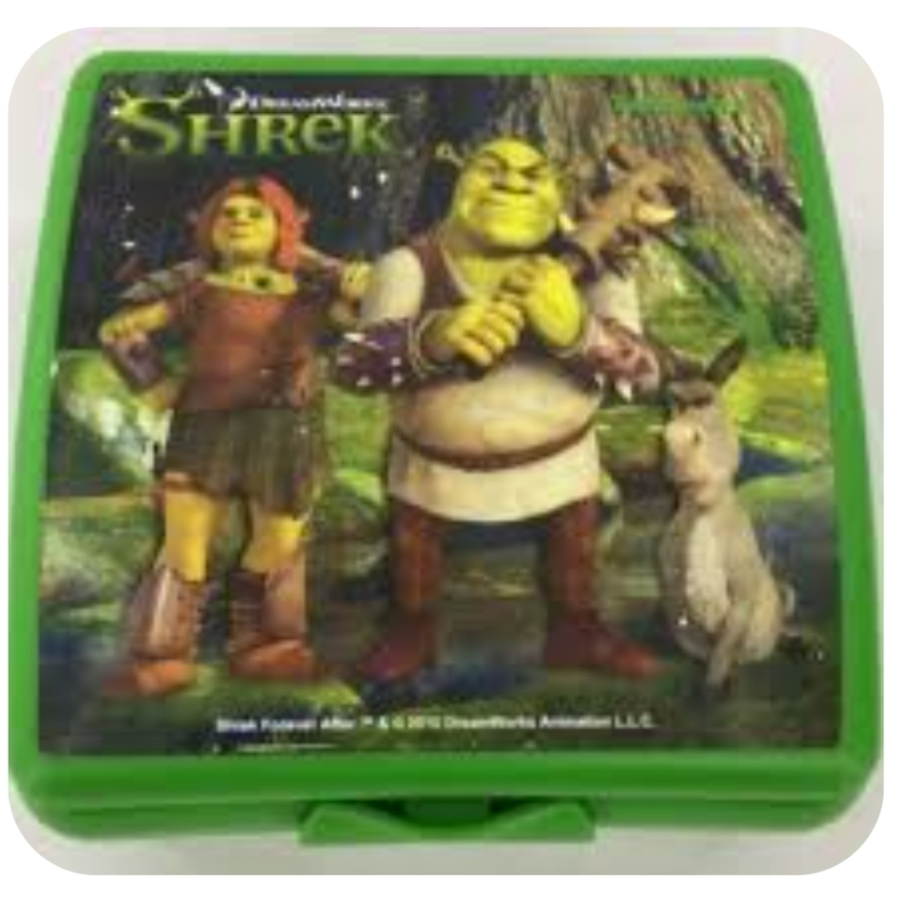 Tupperware DreamWorks Shrek Forever After Green Fiona Donkey Sandwich Keeper Box